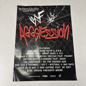 WWE Wrestling PROMO POSTER of 2000 CD 18x24 MINT SNOOP DOGG C Murder METHOD MAN